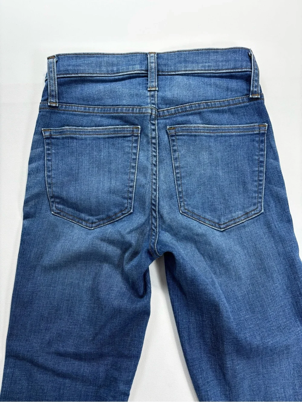 J. Crew Dark Blue Denim Boot Crop Jeans with Navy Star Accents